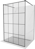 Mexen Kioto voľne stojaca sprchová stena 130 x 200 cm, transparentnéné/čierny vzor 8 mm, čierna - 800-130-002-70-77