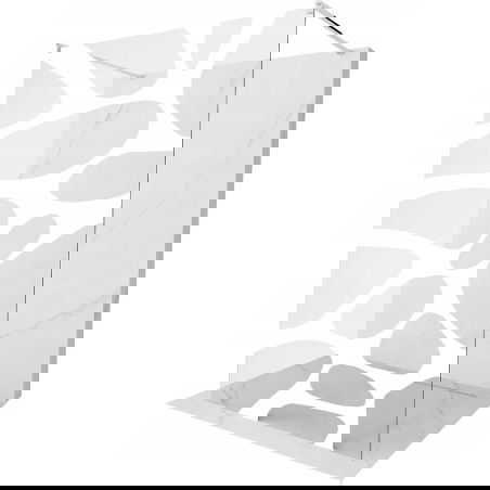 Mexen Kioto samostatne stojaca sprchová stena 100 x 200 cm, biela vlna 8 mm, chróm - 800-100-002-01-97