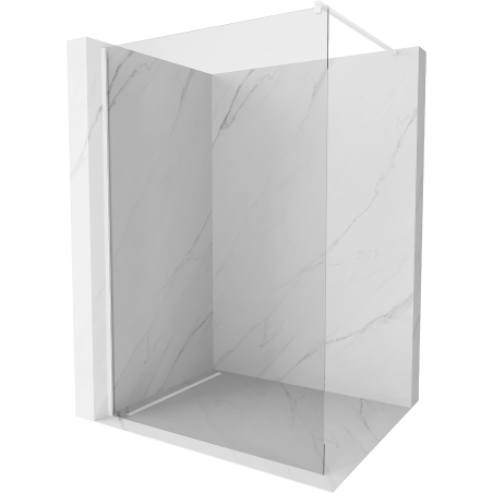 Mexen Kioto sprchová doska Walk-in 140 x 200 cm, transparentná 8 mm, biela - 800-140-101-20-00
