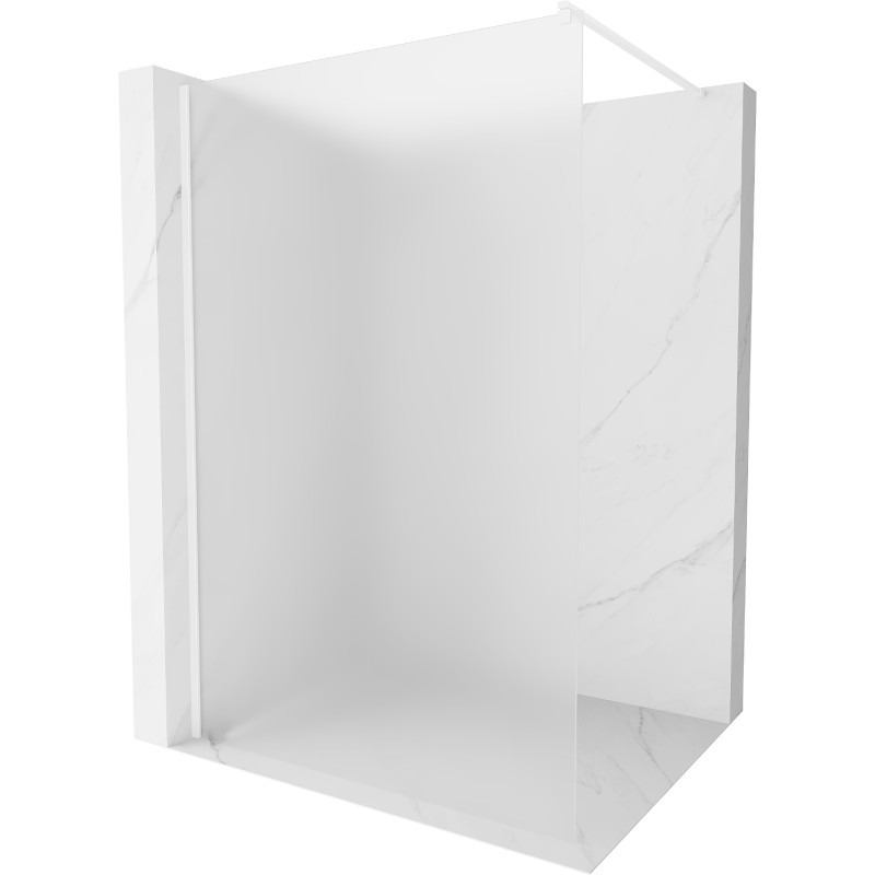 Mexen Kioto sprchová stena Walk-in 90 x 200 cm, námraza 8 mm, biela - 800-090-101-20-30