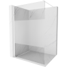 Mexen Kioto sprchová zástena Walk-in 120 x 200 cm, transparentná/mrazená 8 mm, biela - 800-120-101-20-35