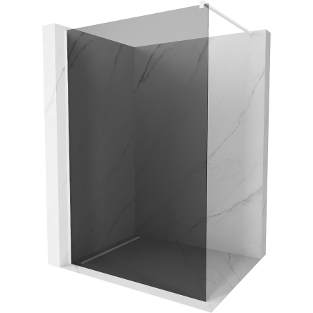 Mexen Kioto sprchová stena Walk-in 70 x 200 cm, grafit 8 mm, biela - 800-070-101-20-40