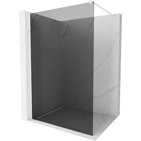 Mexen Kioto sprchová stena Walk-in 80 x 200 cm, grafit 8 mm, biela - 800-080-101-20-40