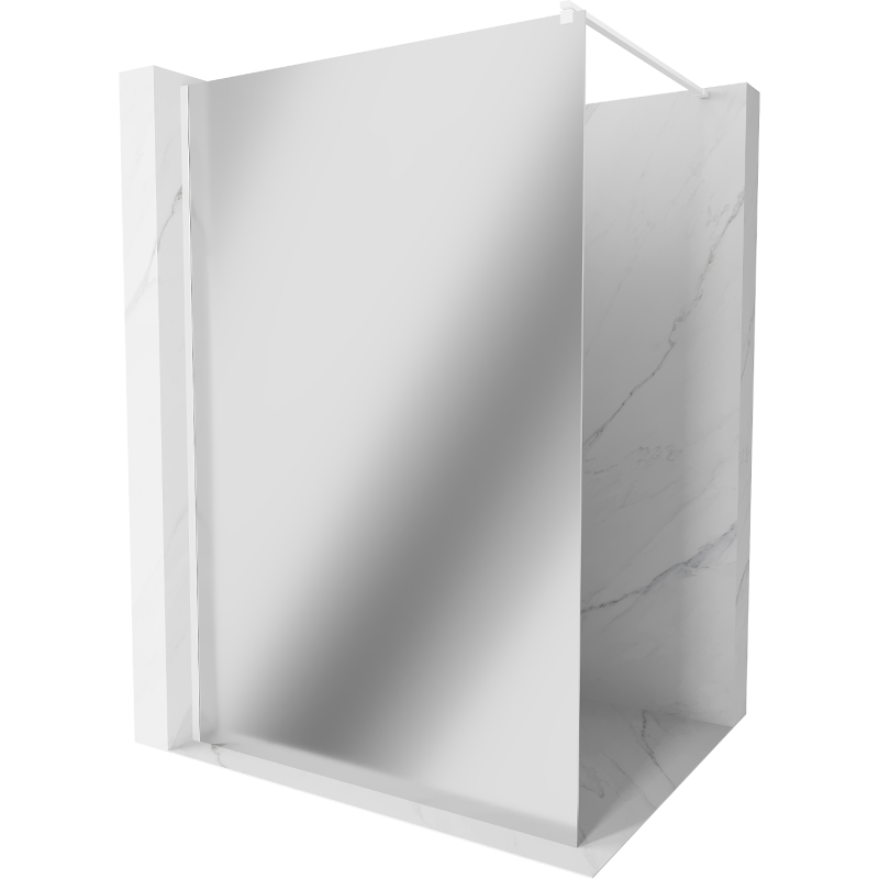 Mexen Kioto sprchová stena Walk-in 90 x 200 cm, zrkadlo 8 mm, biela - 800-090-101-20-50