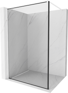 Mexen Kioto sprchová stena 70 x 200 cm, transparentnéné/čierny vzor 8 mm, biela - 800-070-101-20-70