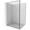 Mexen Kioto sprchová stena Walk-in 100 x 200 cm, čierny rám 8 mm, biela - 800-100-101-20-70