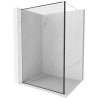 Kioto sprchová stena Walk-in 110 x 200 cm, čierny rám 8 mm, biela - 800-110-101-20-70