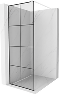 Mexen Kioto sprchová stena 80 x 200 cm, transparentnéné/čierny vzor 8 mm, biela - 800-080-101-20-77