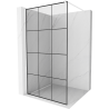 Mexen Kioto sprchová stena Walk-in 100 x 200 cm, čierna mriežka 8 mm, biela - 800-100-101-20-77