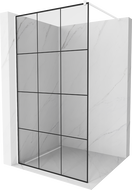 Mexen Kioto sprchová stena 100 x 200 cm, transparentnéné/čierny vzor 8 mm, biela - 800-100-101-20-77