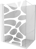 Mexen Kioto sprchová stena Walk-in 100 x 200 cm, biela vlna 8 mm, biela - 800-100-101-20-97