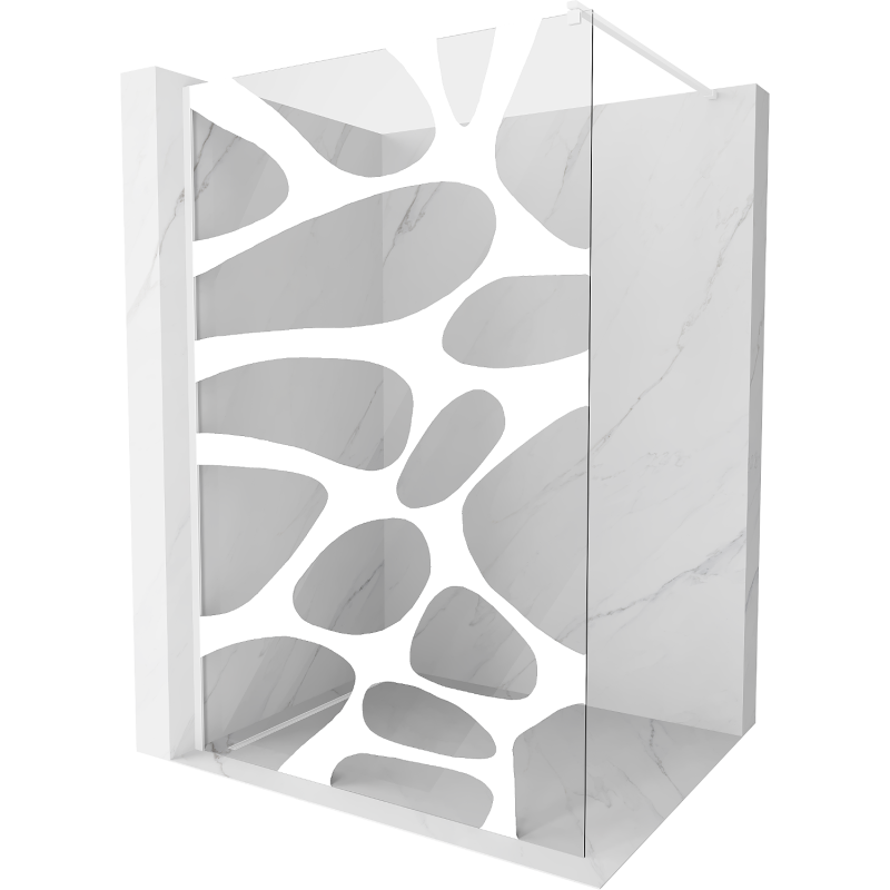 Mexen Kioto sprchová stena Walk-in 110 x 200 cm, biela vlna 8 mm, biela - 800-110-101-20-97