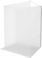 Mexen Kioto voľne stojaca sprchová stena 100 x 200 cm, mrazivá 8 mm, biela - 800-100-002-20-30