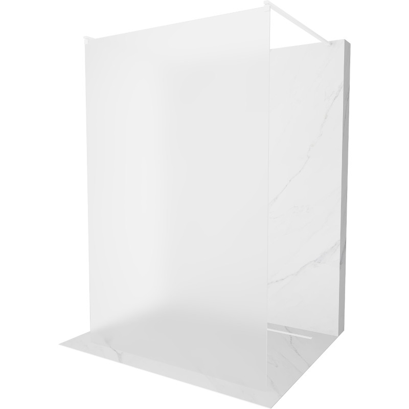 Mexen Kioto voľne stojaca sprchová stena 120 x 200 cm, mrazené 8 mm, biela - 800-120-002-20-30