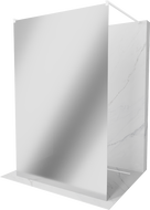 Mexen Kioto samostatne stojaca sprchová priečka 110 x 200 cm, zrkadlo 8 mm, biela - 800-110-002-20-50