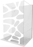 Mexen Kioto voľne stojaca sprchová stena 100 x 200 cm, biela vlna 8 mm, biela - 800-100-002-20-97