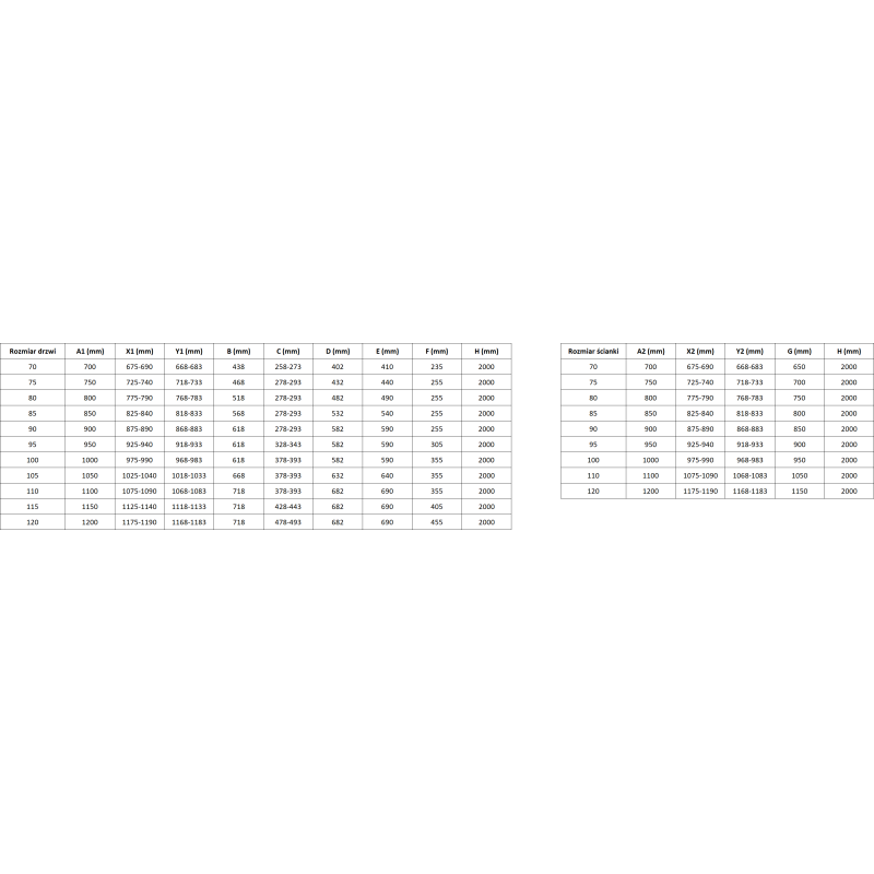 Mexen Mist-H T sprchovací kút výklopný pravý 95 x 80 cm, transparentný, brúsená meď - 8A5T-095-080-65-00-P