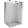 Mexen Mist-H T sprchová kabína otváracia pravá 90 x 100 cm, transparentná, čierna - 8A5T-090-100-70-00-P
