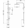 Mexen Q05 sprchový stĺp, chróm/biela - 798050595-00
