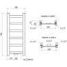 Mexen Bolt kúpeľňový radiátor 700 x 300 mm, 141 W, biely - W126-0700-300-00-20