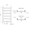 Mexen Bolt kúpeľňový radiátor 700 x 400 mm, 165 W, biely - W126-0700-400-00-20