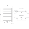 Mexen Bolt kúpeľňový radiátor 700 x 500 mm, 188 W, biely - W126-0700-500-00-20