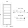 Mexen Bolt kúpeľňový radiátor 1000 x 400 mm, 228 W, biely - W126-1000-400-00-20