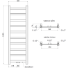 Mexen Bolt kúpeľňový radiátor 1200 x 400 mm, 279 W, biely - W126-1200-400-00-20