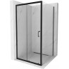 Mexen Apia posuvný sprchovací kút 90 x 90 cm, transparentný, čierny - 840-090-090-70-00