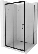 Mexen Apia posuvný sprchovací kút 90 x 90 cm, transparentný, čierny - 840-090-090-70-00