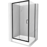Mexen Apia sprchová kabína, posuvné dvere 120 x 80 cm, transparentnéné, čierna + závesný bidet Rio - 840-120-080-70-00-4510