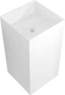 Mexen Xola-2 samostatne stojaca umývadlo z konglomerátu 45 x 45 cm, biela mat - 26594500