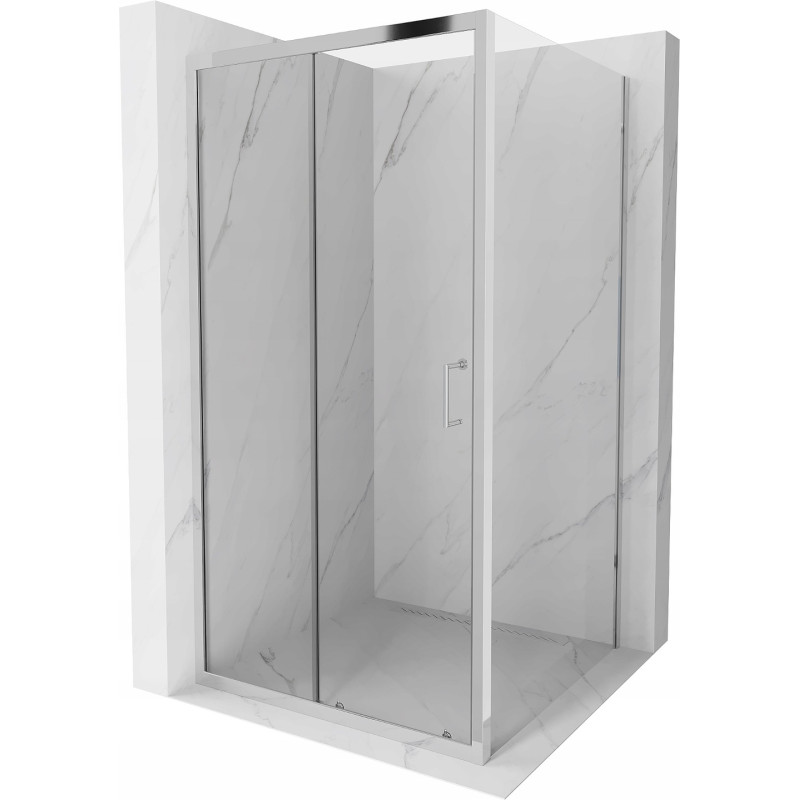 Mexen Apia posuvná sprchová kabína 90 x 90 cm, transparentná, chrómová - 840-090-090-01-00