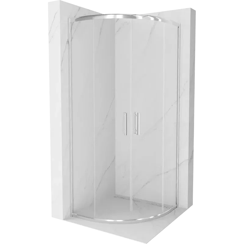 Mexen Rio sprchovací kút polokruhový 90 x 90 cm, transparentný, chróm - 863-090-090-01-00