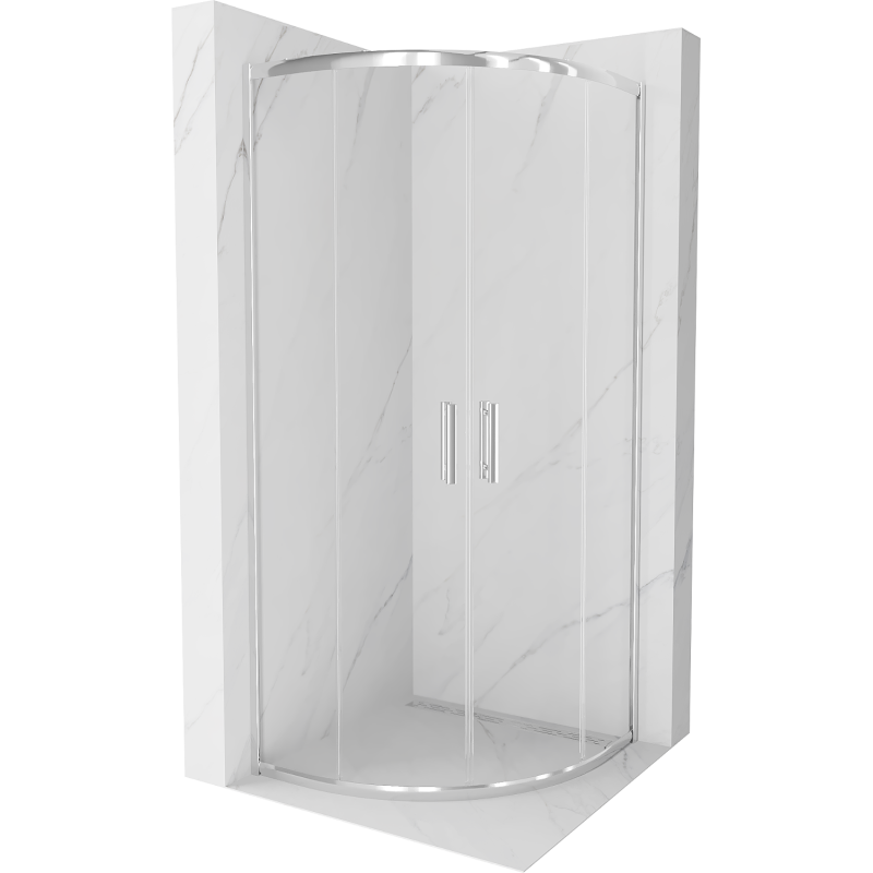 Mexen Rio sprchový kout pôlkruhový 90 x 90 cm, transparentný, chróm - 863-090-090-01-00