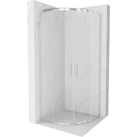 Mexen Rio sprchovací kút polokruhový 90 x 90 cm, transparentný, chróm - 863-090-090-01-00