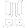 Mexen Mist sprchové dvere pravé 130 cm, čierny rám, čierne - 8A4-130-001-70-70-P