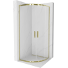 Mexen Rio polkruhový sprchový kút 90 x 90 cm, transparentný, zlatý - 863-090-090-50-00