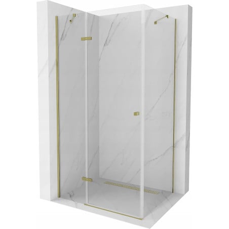 Mexen Roma sprchový kút – otváracie dvere 90 x 100 cm, transparentný, zlatý - 854-090-100-50-00