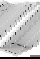 Mexen Roma sprchová kabína s pántovými dverami 70 x 110 cm, transparentná, čierna - 854-070-110-70-00