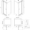 Mexen Mist T sprchová kabína výklopná ľavá 70 x 110 cm, čierna mriežka, čierna - 8A4T-070-110-70-77-L