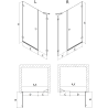 Mexen Lunar-B sprchové dvere výklopné ľavé 110 cm, transparentné, ružové zlato - 832S-110-050-60-00-L