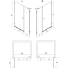 Mexen Lunar-B sprchové dvere otočné pravé 130 cm, transparentné, čierne - 832S-130-050-70-00-P