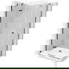 Mexen Roma sprchová kabína, kyvné dvere 70 x 80 cm, transparentnéné, čierna + závesný bidet Flat, biela- 854-070-080-70-00-4010B