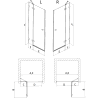 Mexen Lunar sprchové dvere výklopné ľavé 95 cm, transparentné, biele - 834-095-000-20-00-L