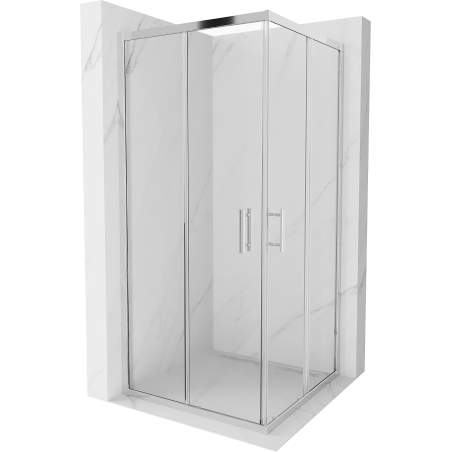 Mexen Rio štvorcový sprchový kút 90 x 90 cm, transparentný, chróm - 860-090-090-01-00