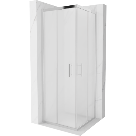 Mexen Rio štvorcový sprchovací kút 70 x 70 cm, matný, chróm - 860-070-070-01-30