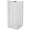 Mexen Rio štvorcový sprchovací kút 70 x 70 cm, matný, chróm - 860-070-070-01-30