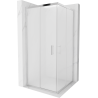 Mexen Rio štvorcový sprchovací kút 90 x 90 cm, matné sklo, chróm - 860-090-090-01-30