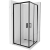 Mexen Rio štvorcový sprchový kút 90 x 90 cm, transparentný, čierny - 860-090-090-70-00